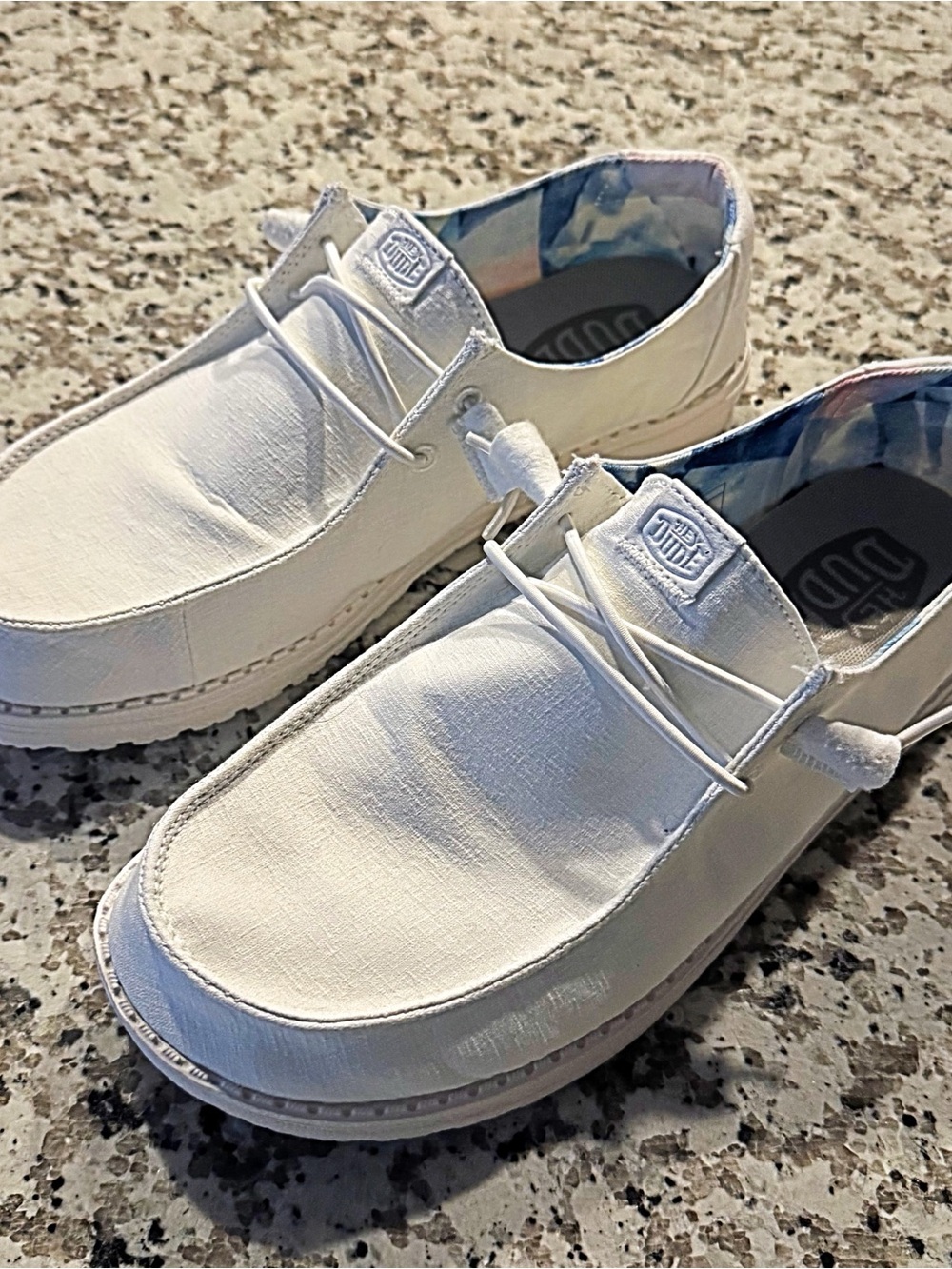 Hey Dude Wendy White Canvas Slip-On Shoes